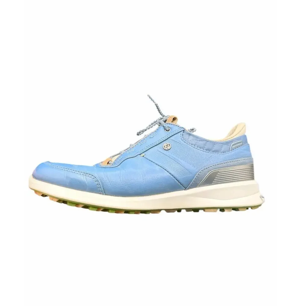 FootJoy Women’s Golf Shoes Blue Leather Spikeless Sz 9.5M Comfort